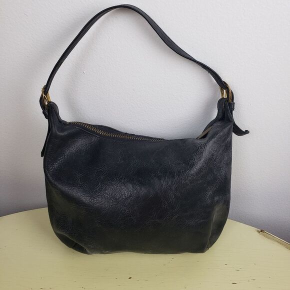 Women's Vintage Black Leather Purse - Picture 9 of 12